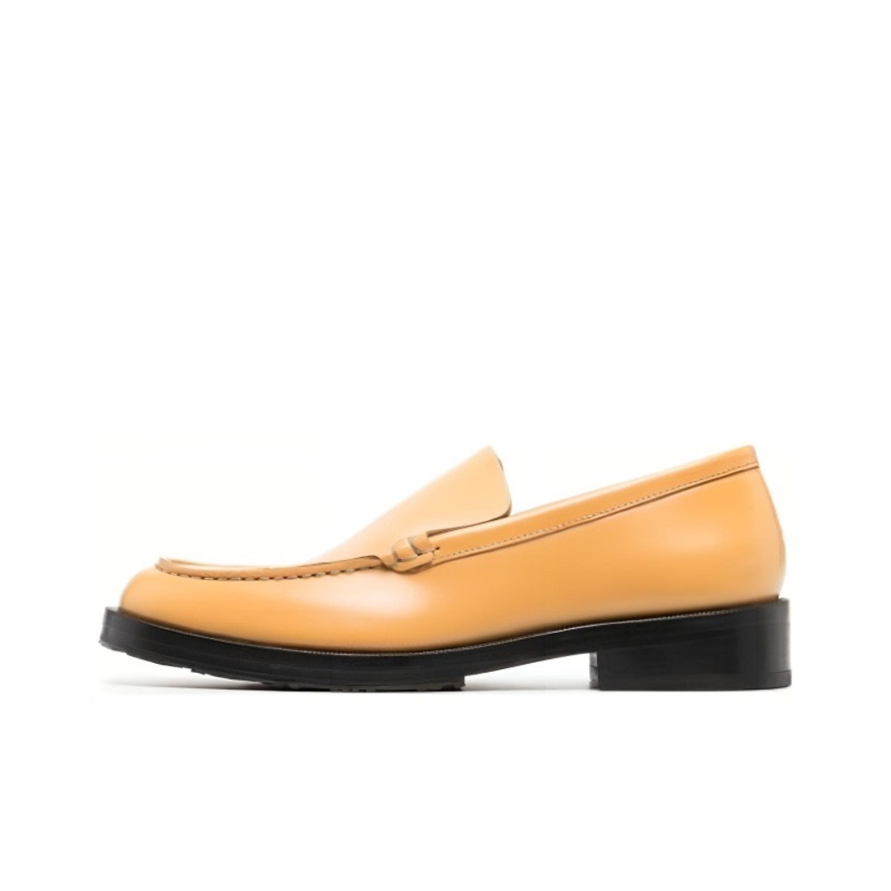 By Far Raphael Biscuit Semi Patent Leather Loafers Size 38